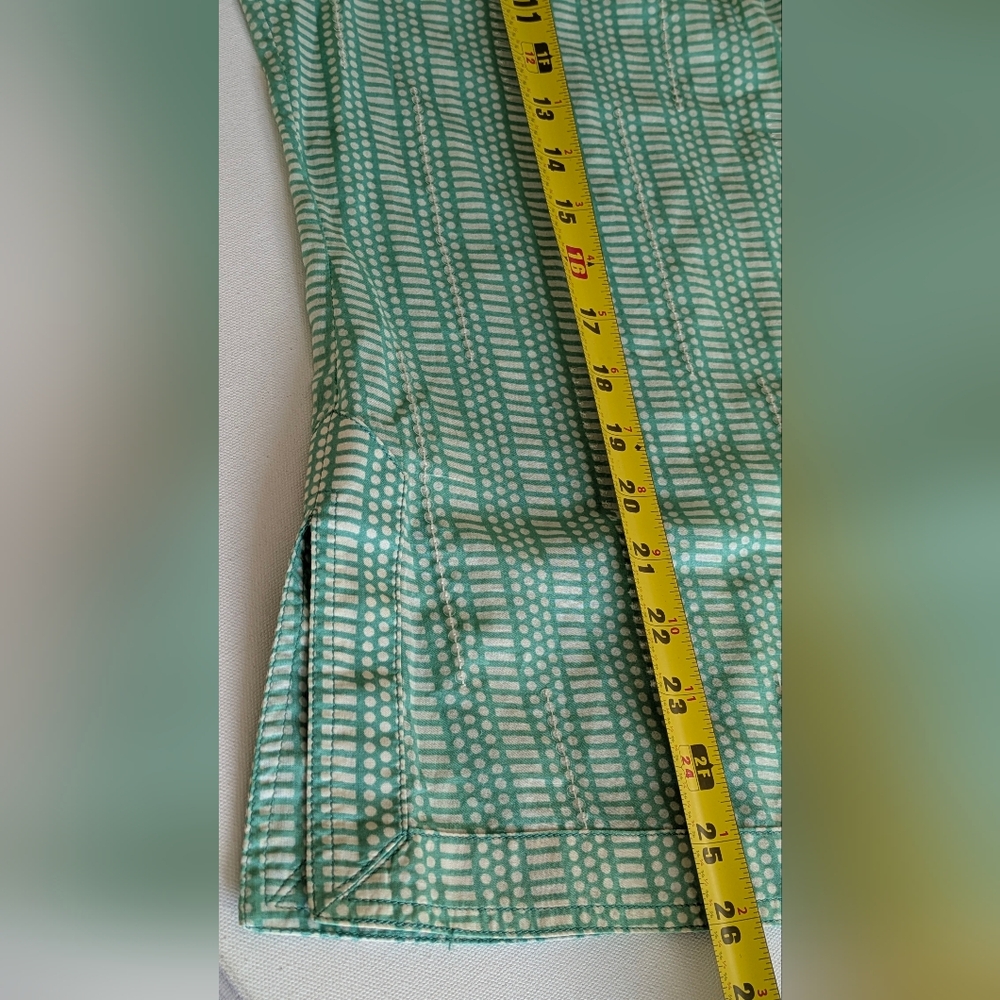 TORY BURCH Stephanie Green Sequin V-Neck Long Sleeve Cotton Tunic Blouse Size 6 - Picture 14 of 14